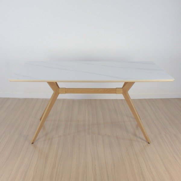Producto - MESA MILA RECTANGULAR NEOLITH 130 CM BLANCA - 1