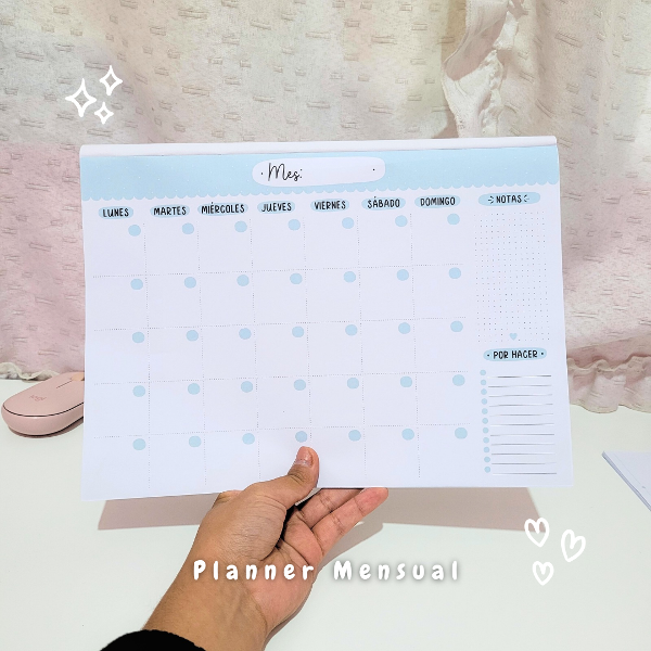 Producto - PLANNER MENSUAL MODELO CORAZON