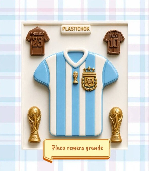 Producto - Molde torta remera argentina + figuras