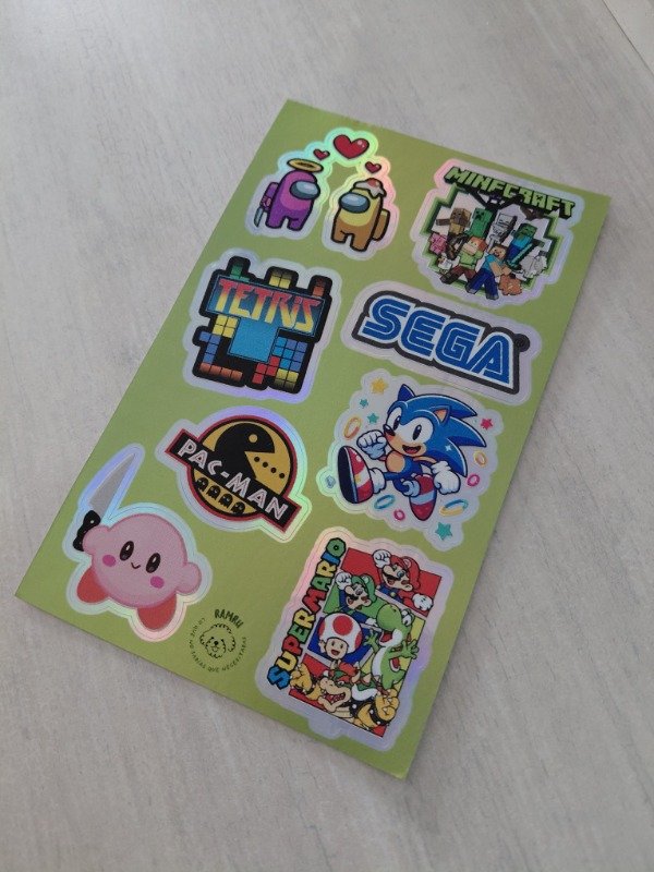Producto - Planchitas de stickers - Gamer #001