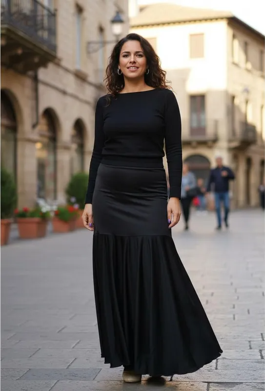 Producto - Falda caderín negra - Talle M/L