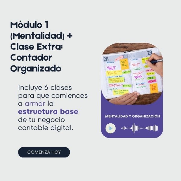 Producto - MENTALIDAD Y ORGANIZACIÓN - 6 clases