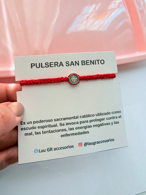 Producto - Pulsera san benito tejida regulable