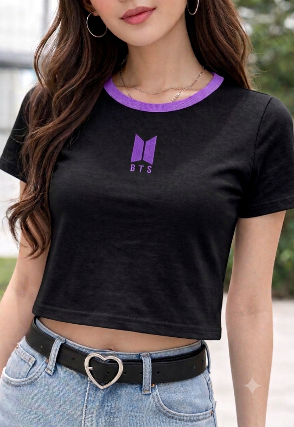 Producto - REMERA BABY TEE BORDADA BTS - 0
