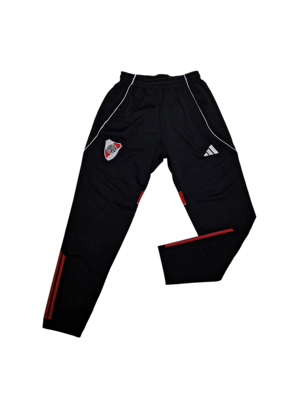 Producto - PANTALON CARP FRISADO TEMP.2025 NEGRO CON RECORTES ROJOS
