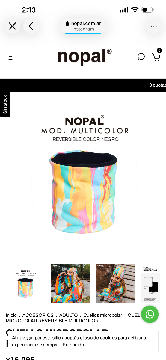 Producto - Cuello micropolar nopal CM1201