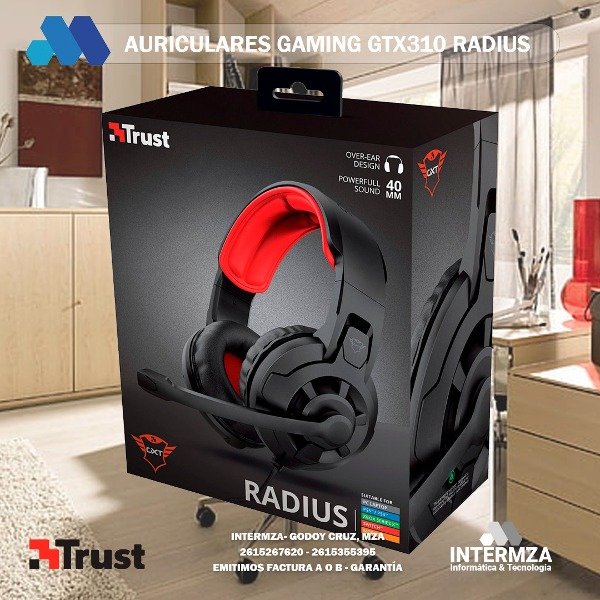 Producto - AURICULAR TRUST RADIUS 310 Con Microfono (Pc, laptop, ps5, ps4)