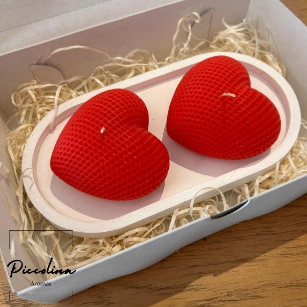 Producto - Set Doble Corazón Grande con Bandeja