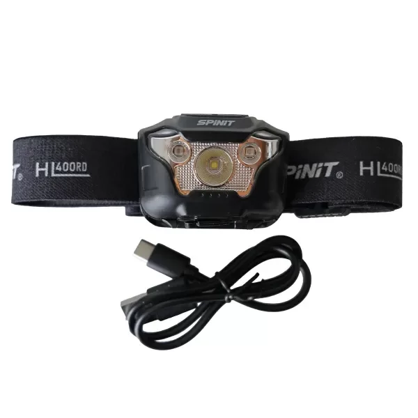 Producto - Linterna Spinit HL400RD De Cabeza - Recargable - 0