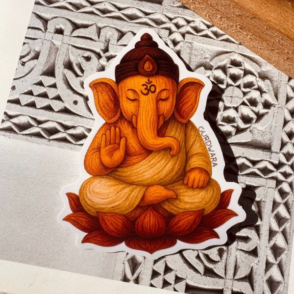Producto - Sticker Wood Ganesha Relieve