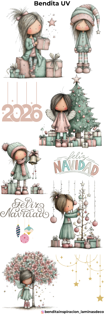 Producto - Bendita UV Navidad rosa y verde