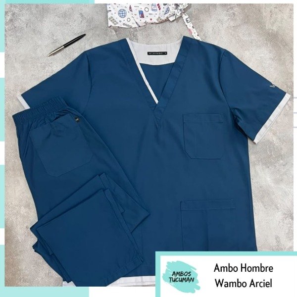 Producto - Ambo Wambo Polo Arciel (Petróleo detalle Gris)