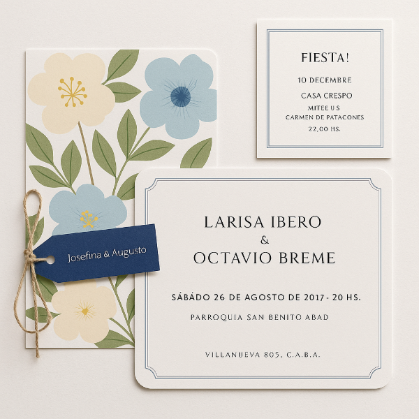 Producto - Invitación - Modelo Flowers