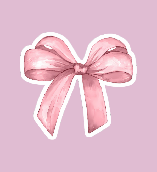 Producto - Sticker individual aesthetic moño rosa