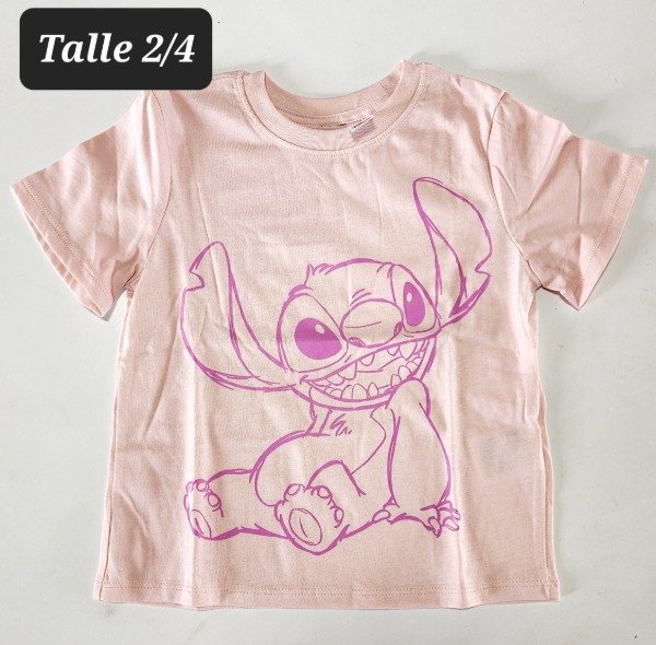 Remera manga corta HyM talle 2/4 stich rosa