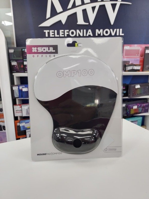 Producto - Mouse Pad Office Ergonomico 23x19 Negro Soul PER-OMP100