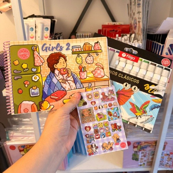 Producto - Kit libro para pintar Girls 2 + marcadores Filgo doble punta
