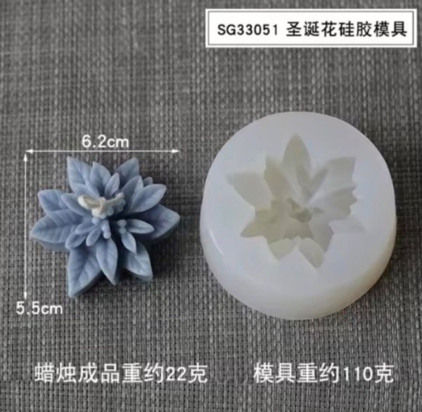 Producto - MOLDE SILICONA FLOR NAVIDEÑA - 1