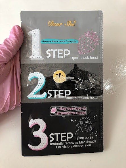 Producto - Mascarilla 3 pasos / 3 pcs puntos negros - carbon activado