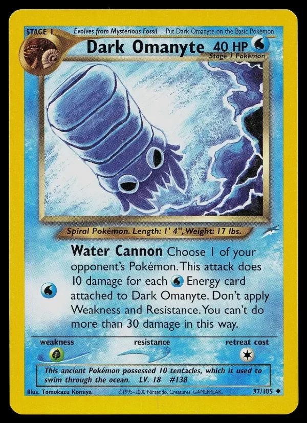 Producto - Pokemon Card - Dark Omanyte Neo Destiny 37/105 Uncommon Argentina