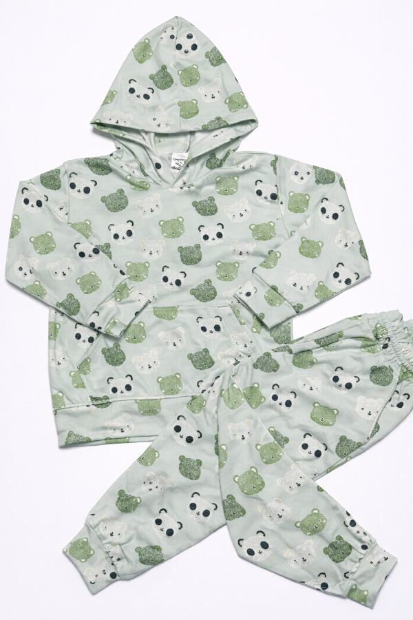 Producto - Dúo buzo y babucha frisa elastizada verde