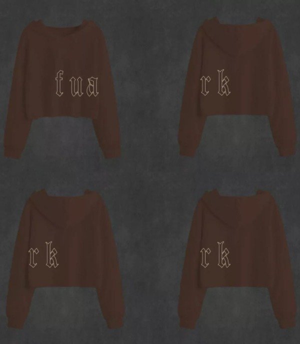 Producto - BUZO CROP GOTHIC CHOCOLATE