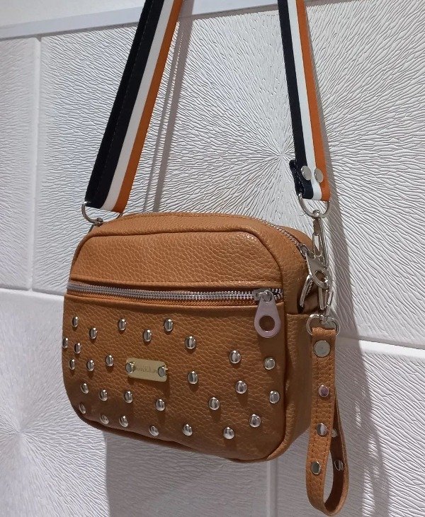 Producto - Bandolera Zuri marron (CINTA TRI COLOR)
