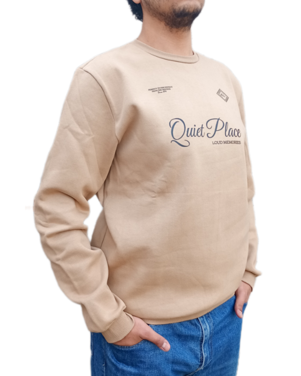 Producto - BUZO ALGODON FRISADO CON ESTAMPA - Beige