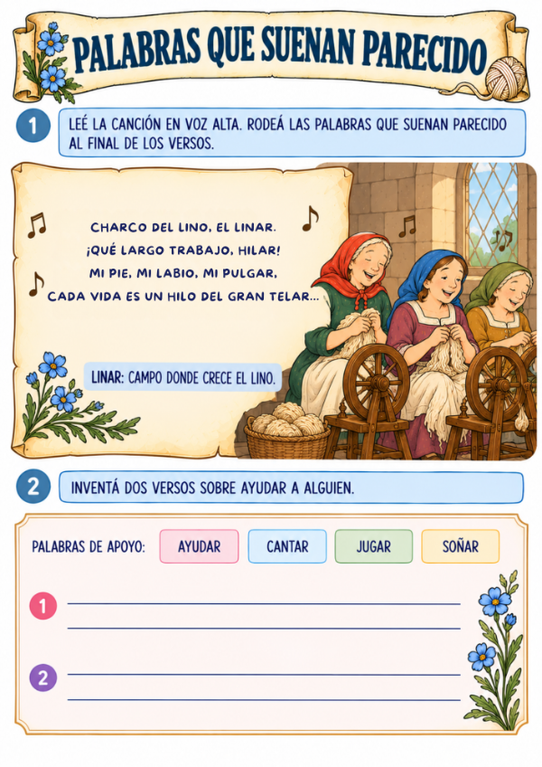 Producto - Las tres hilanderas: Actividades de lectura y escritura - 10