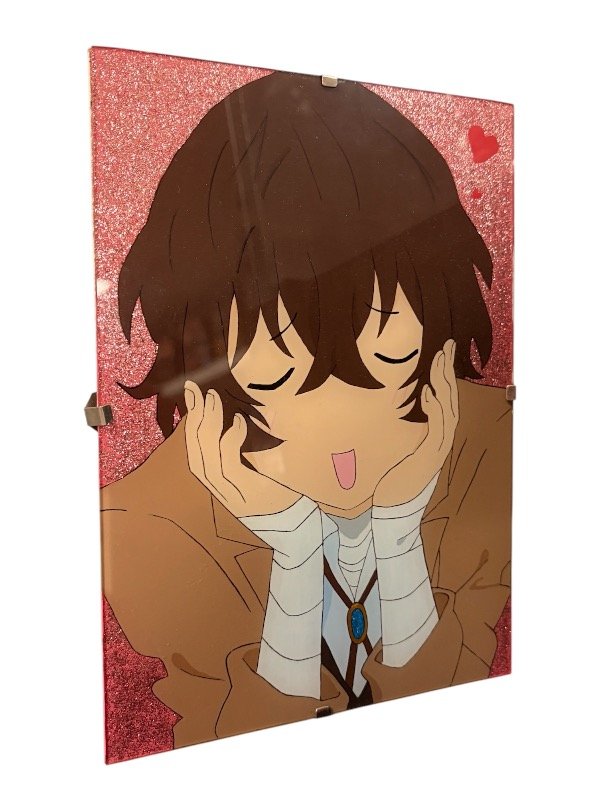 Producto - Cuadro con Vidrio de mesa Dazai Bungo Stray Dogs 15x21cm - 0