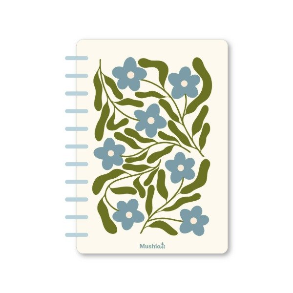 Producto - Cuaderno 004 - Flores Celestes A5