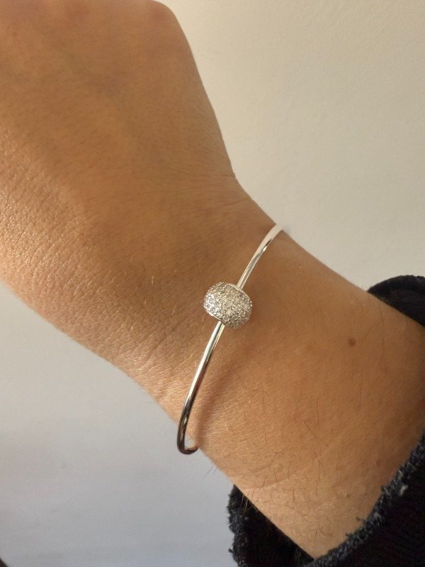 Producto - Pulsera esclava con dona con zirconias