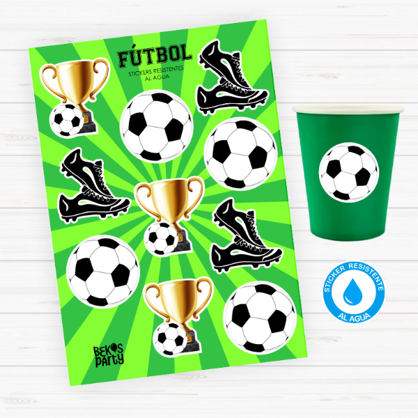 Producto - Sticker Silueta Resistentes al Agua "Fútbol"