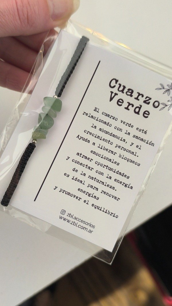 Producto - Pulsera Macramé Cuarzo verde