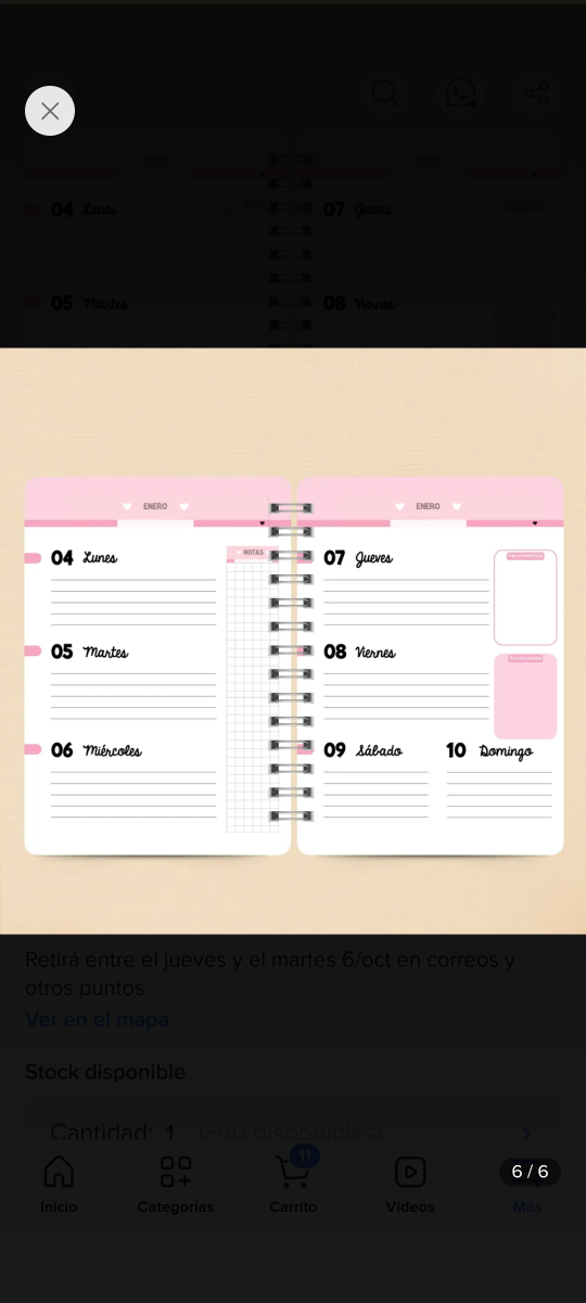 Producto - AGENDA SEMANAL SWEET - 1