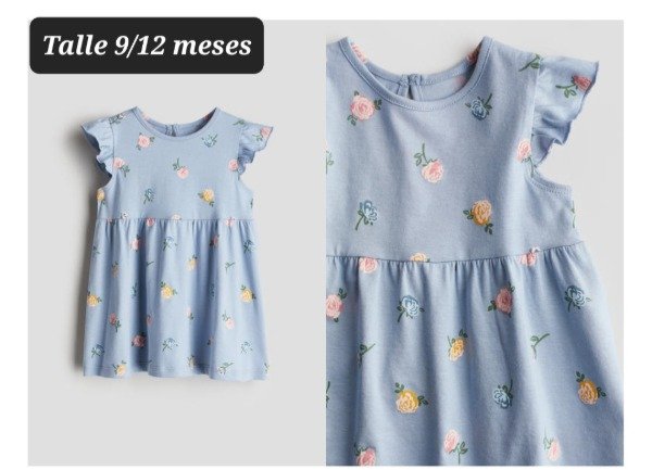 Producto - Vestido HyM talle 9/12 meses celeste