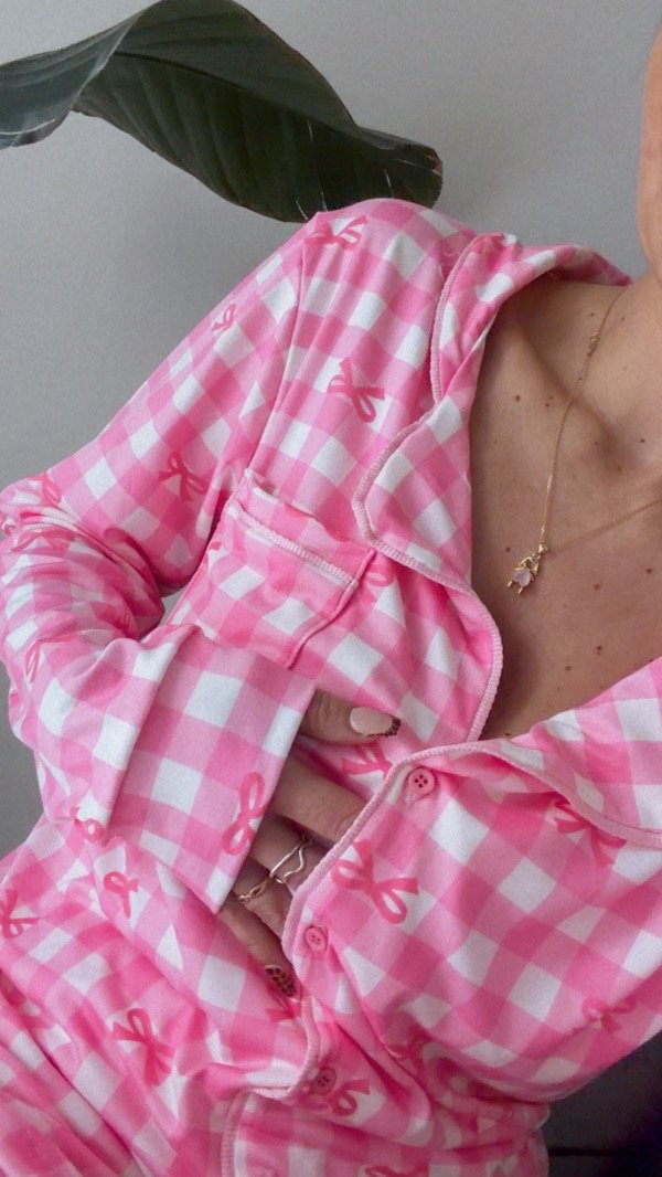 Producto - Pijama Camisero Allegra cuadrille moños