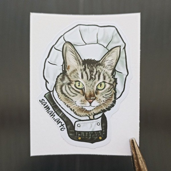 Producto - Sticker 113 - Gato chef