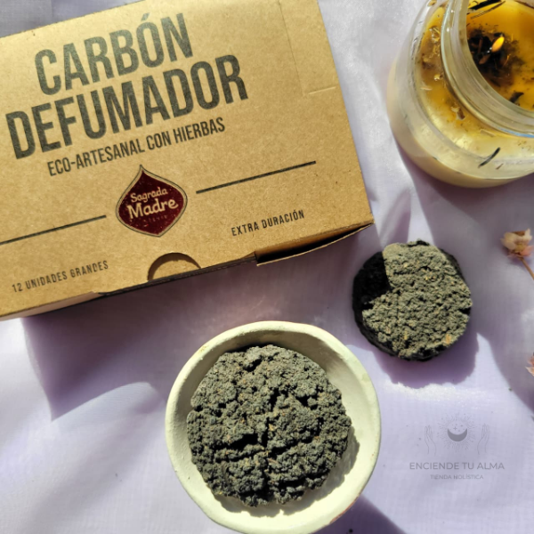 Producto - CARBON DEFUMADOR CON HIERBAS X12