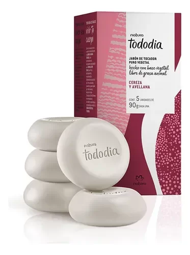 Producto - Jabones en Barra Puro Vegetal Cereza y Avellana - Tododia Natura
