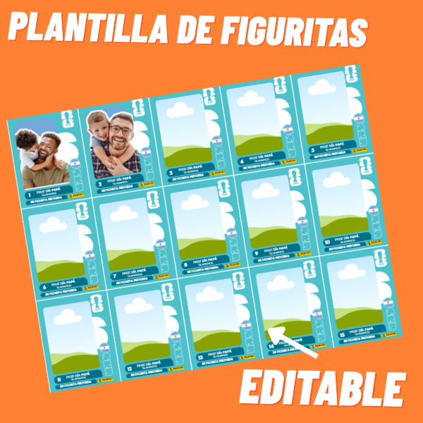 Producto - PLANTILA DE FIGURITAS - ALBUM MUNDIAL 2026 -  DIA DEL PADRE - DIGITAL