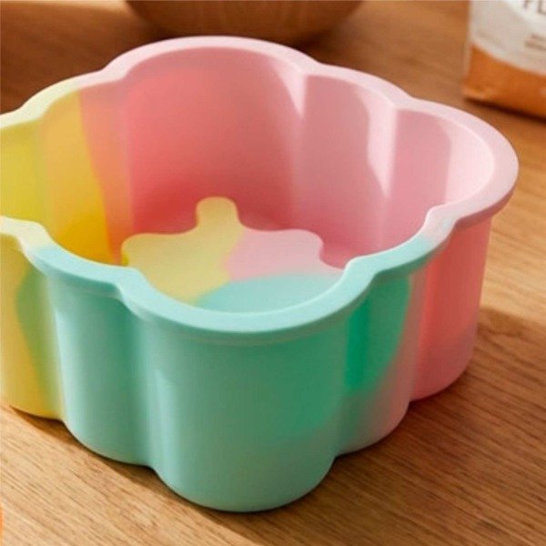 Producto - Molde de silicona tricolor charlotte cuadrado 13x12cm