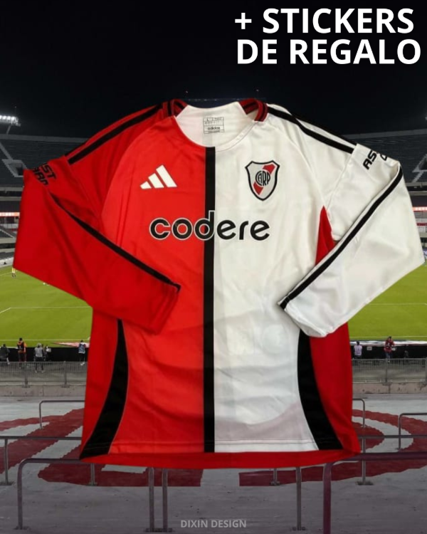 Producto - Remera River Plate - Manga Larga Suplete + Sticker de Regalo