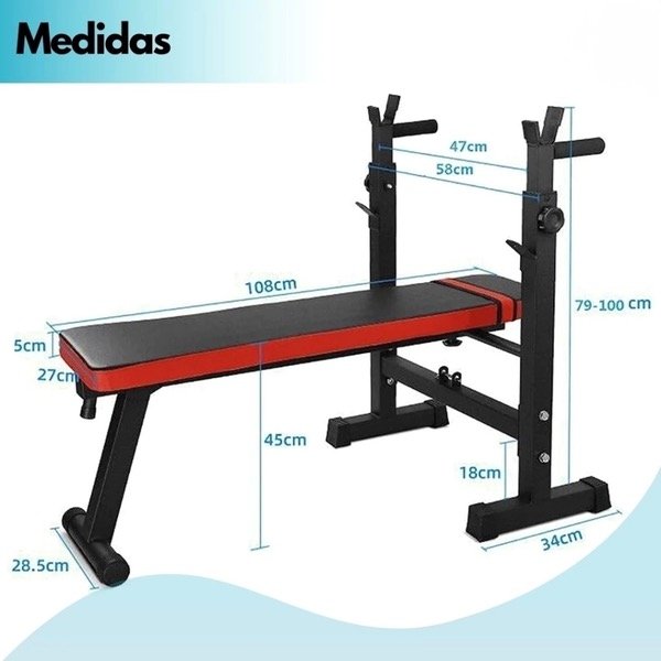 Producto - Banco plano con soporte de barra