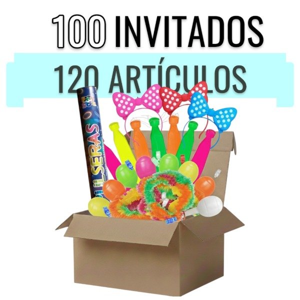 Producto - Combo Luminoso Carioca Fluor para 100 Invitados  con 120 Artículos
