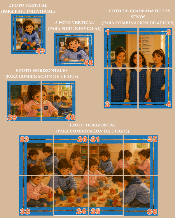 Producto - Álbum de Figuritas Personalizado - Crayones - Contame de Nosotros - 3 al cubo - 2