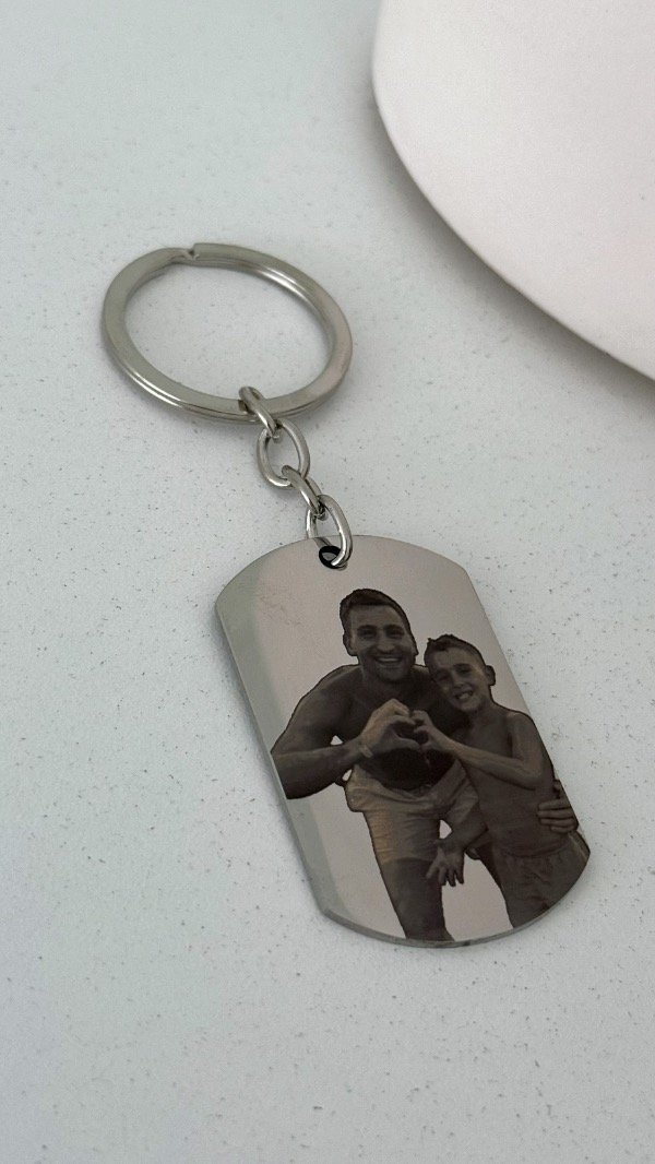 Producto - Llavero Oval personalizado 5cm ACERO