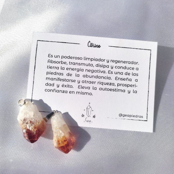 Producto - Dije Citrino en Bruto
