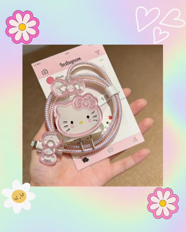 Producto - Protector de Cargador Hello Kitty Moñitos