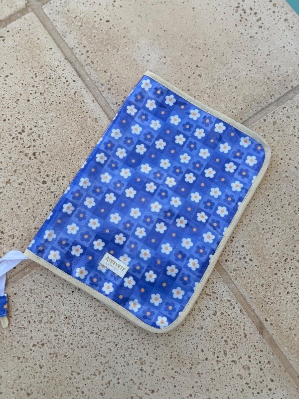 Producto - ORGANIZADOR A4 PREMIUM - CUADRILLE CELESTES Y BLANCO